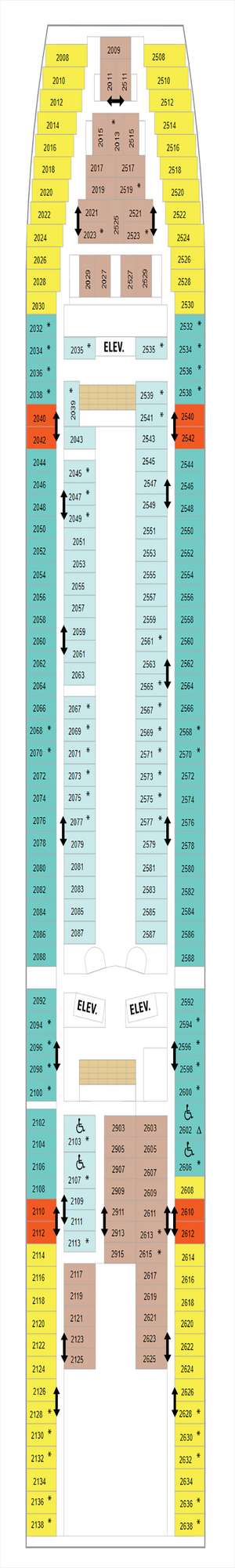 Deck plan for Grandeur of the Seas