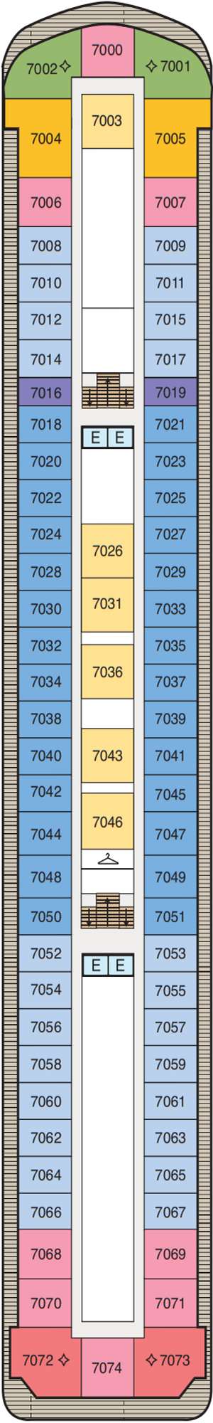 Deck plan for Oceania Aurelia