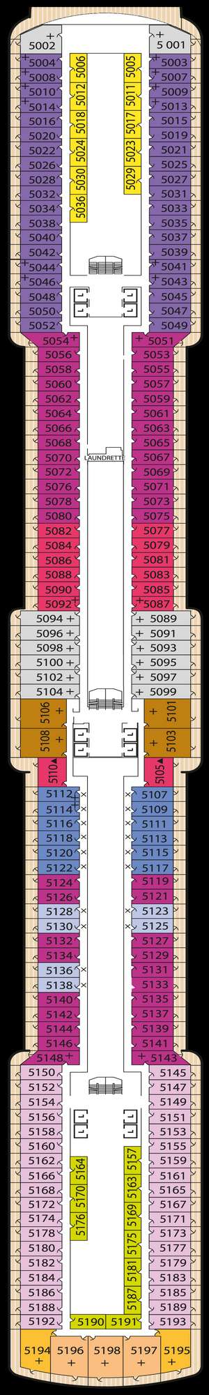 Deck plan for Queen Elizabeth