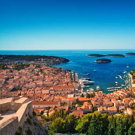 Photo overview of Hvar Town, Hvar Island