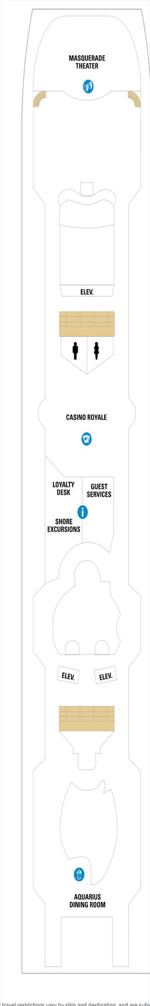 Deck plan for Vision of the Seas