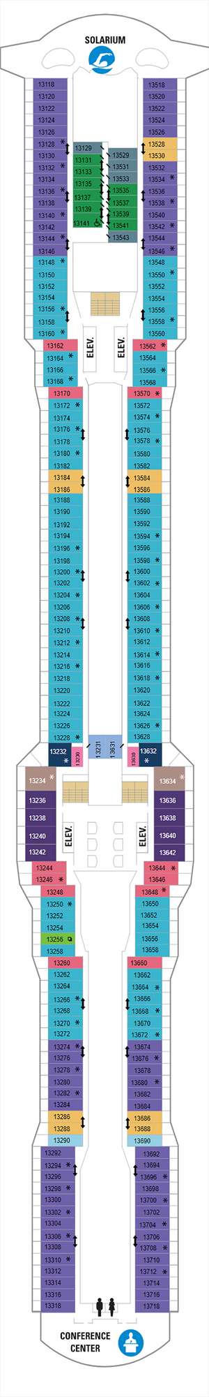 Deck plan for Ovation of the Seas