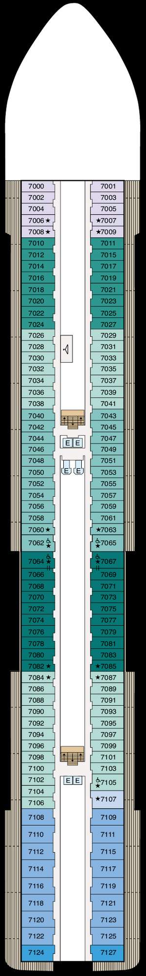 Deck plan for Vista