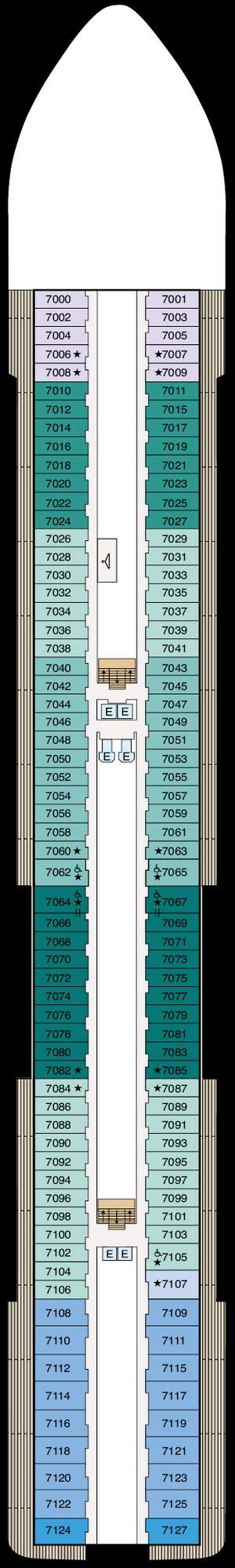 Deck plan for Oceania Vista