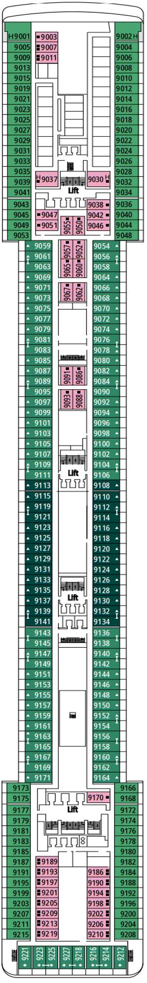 Deck plan for MSC Orchestra