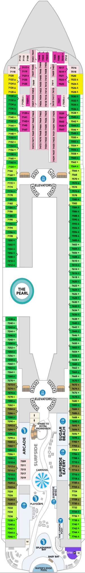 Deck plan for Hero of the Seas