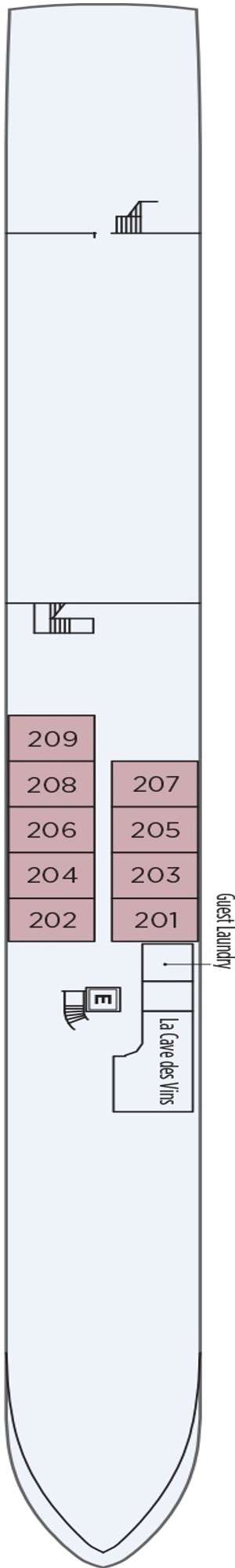 Deck plan for S.S. Joie de Vivre