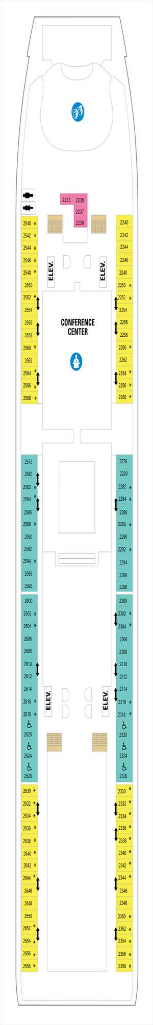 Deck plan for Mariner of the Seas