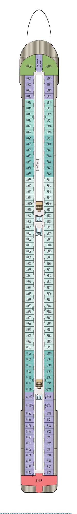 Deck plan for Oceania Allura