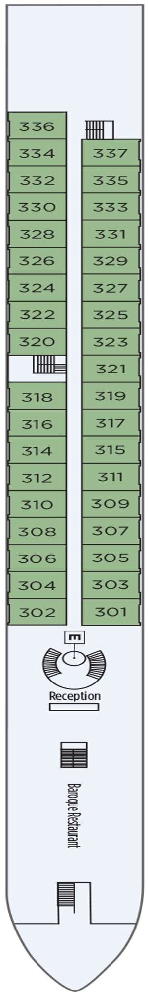 Deck plan for S.S. Maria Theresa