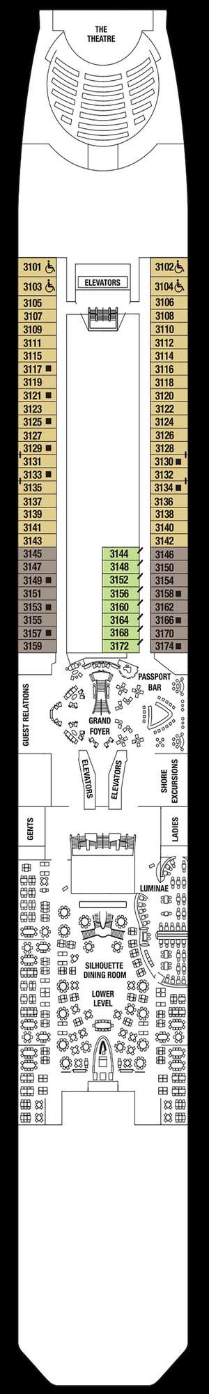 Deck plan for Celebrity Equinox