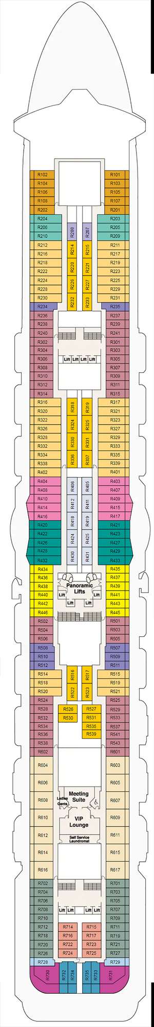 Deck plan for Majestic Princess