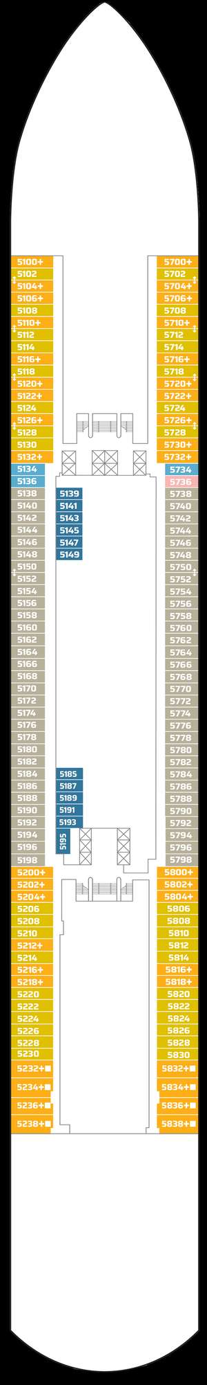 Deck plan for Norwegian Aqua