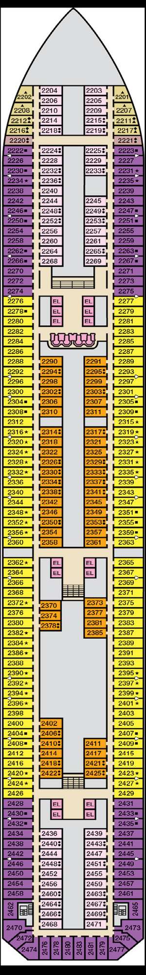 Deck plan for Carnival Liberty