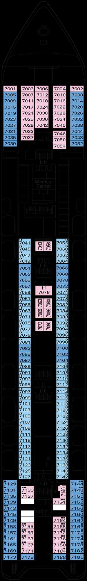 Deck plan for MSC Armonia