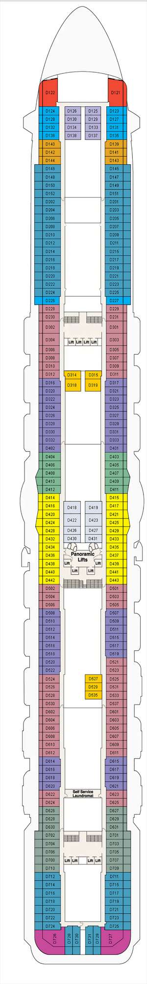 Deck plan for Sky Princess