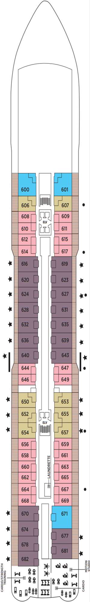 Deck plan for Regent Seven Seas Explorer