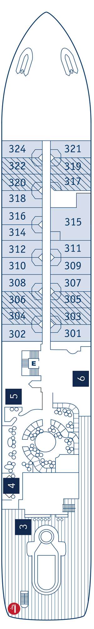 Deck plan for SeaDream I