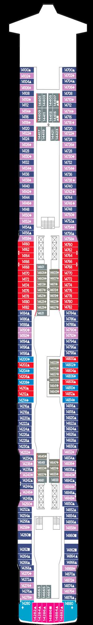 Deck plan for Norwegian Bliss