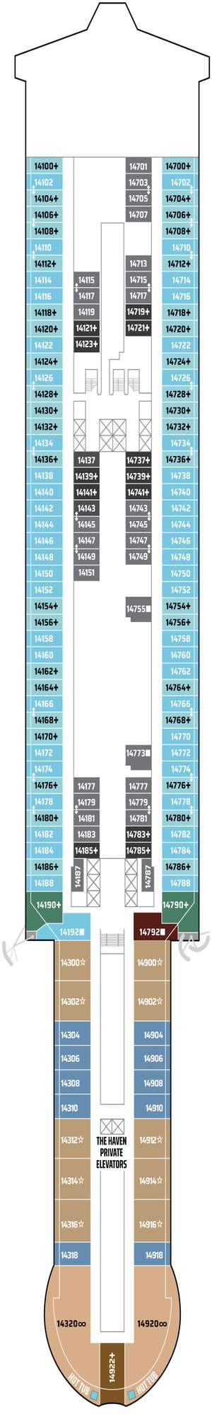 Deck plan for Norwegian Viva