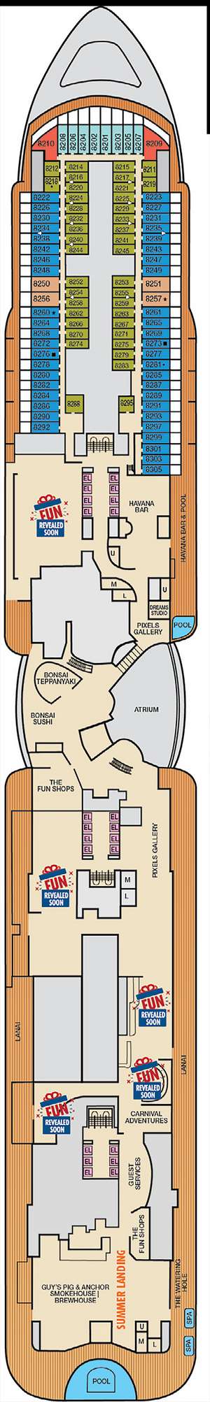 Deck plan for Carnival Celebration