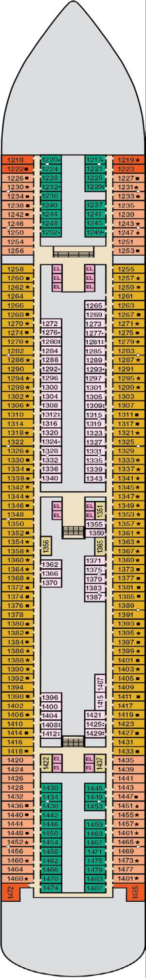 Deck plan for Carnival Venezia