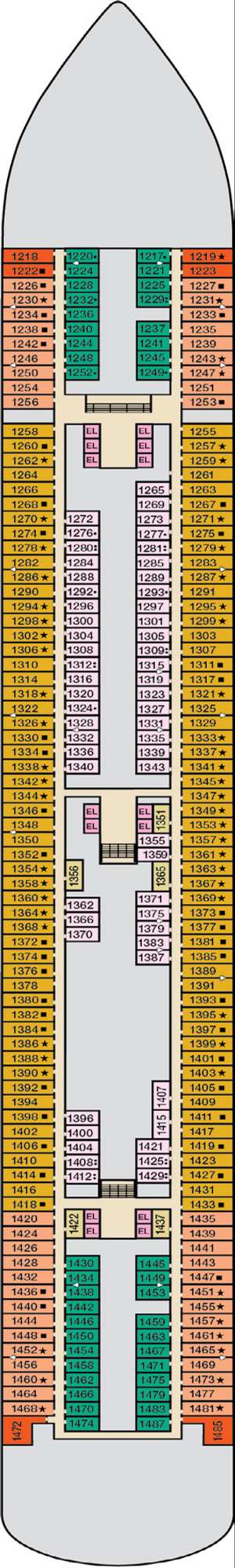 Deck plan for Carnival Venezia