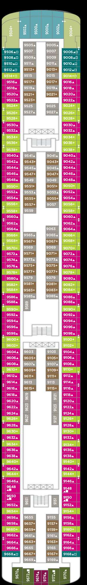 Deck plan for Norwegian Pearl