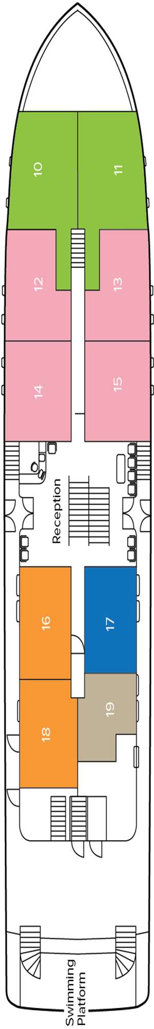 Deck plan for MV Princess Eleganza