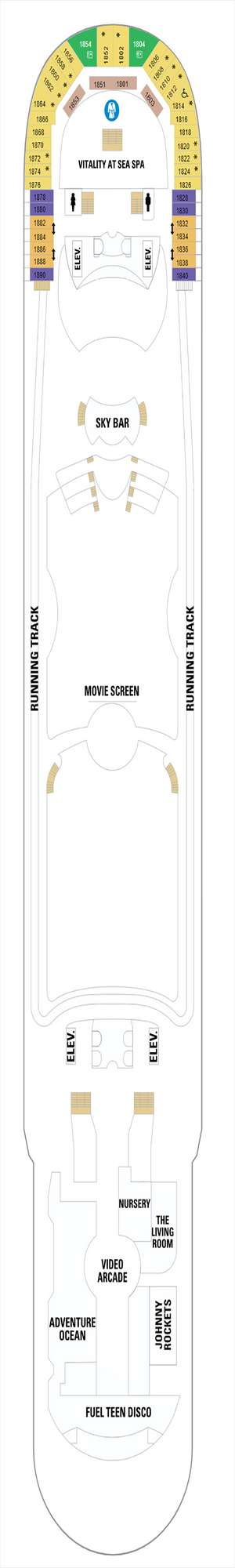 Deck plan for Liberty of the Seas