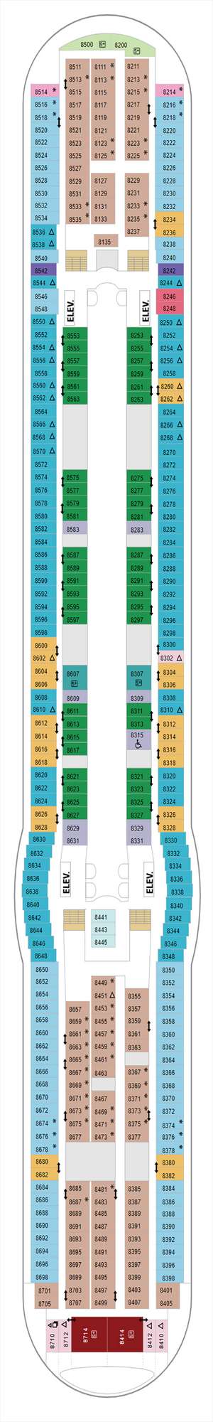 Deck plan for Independence of the Seas