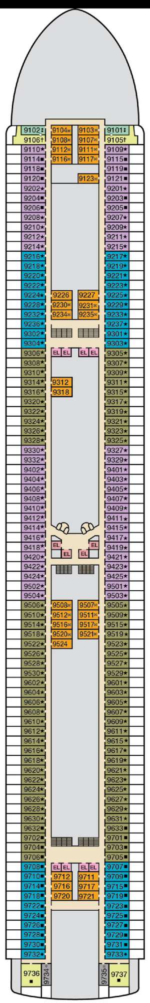 Deck plan for Carnival Adventure