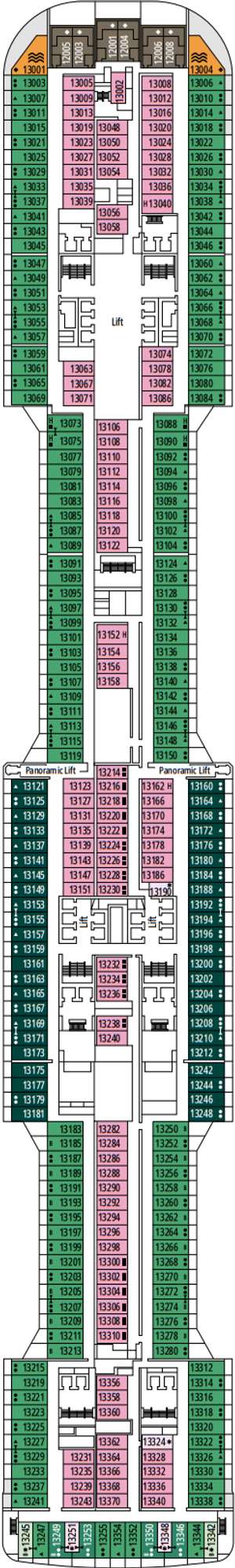 Deck plan for MSC Meraviglia