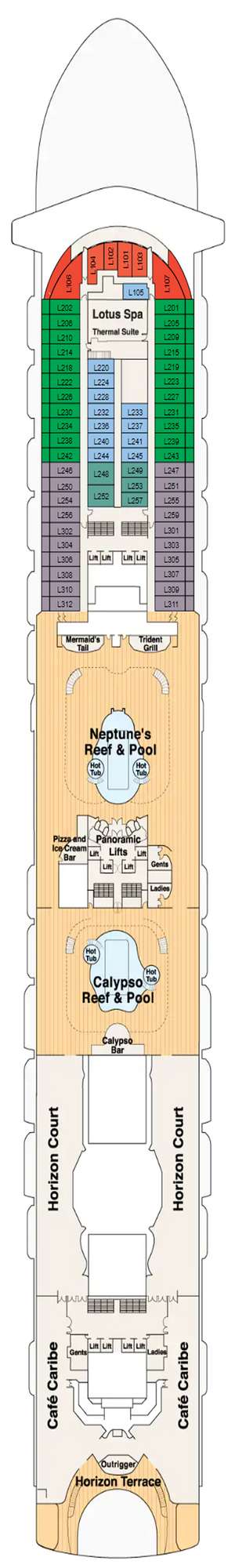 Deck plan for Emerald Princess