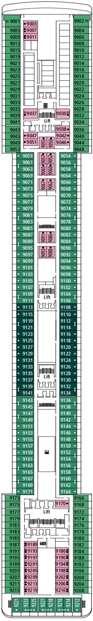 Deck plan for MSC Musica